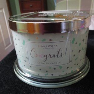 Homeworx by Slatkin & Co Congrats! 18 oz. 4 Wick Candle NEW